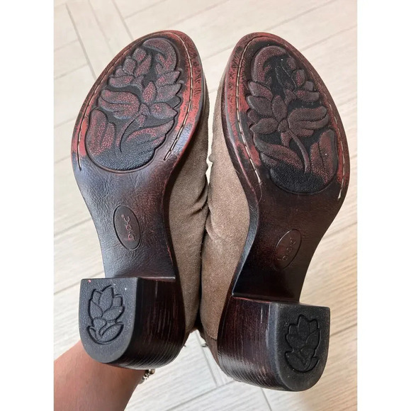 BOC brown suede heeled ankle boots.Women's sz8.5. Rear‎ zipper.2 3/4"block heel. - Picture 3 of 9